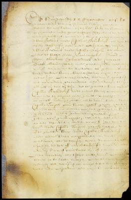 Deed of the surrender of Staten Island by the heirs of baron Van der Capelle