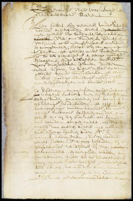 Letter from Stuyvesant to the directors at Amsterdam