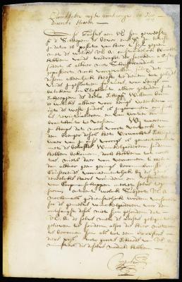 Letter from the council to the directors at Amsterdam