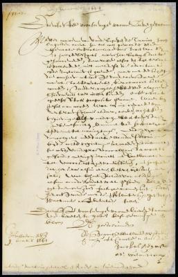Letter from the directors to Stuyvesant
