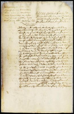 Petition of Cornelis van Delvendeep to the directors at Amsterdam