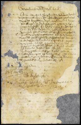 Order to Jan Gerritsen van Marcken not to pay any part of his rent except on an order from the director and council