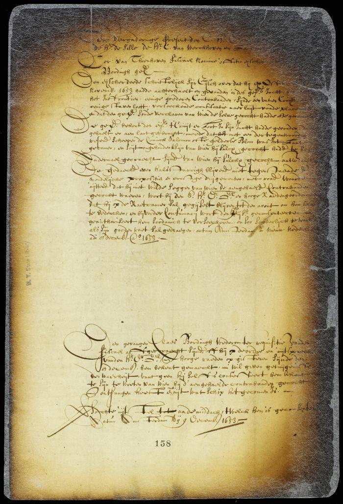 Order to imprison Claes Bordingh