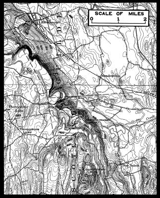 Part of U.S.G.S. Map, Albany-Berne Sheet: Helderberg Escarpment Southeast of Altamont, N.Y.