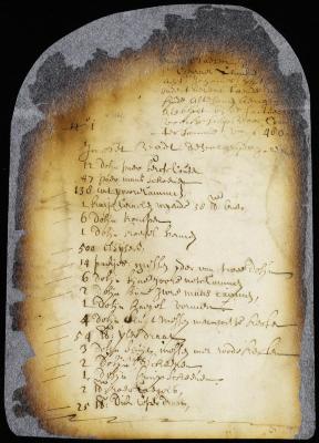 Invoice of the goods not entered on the ship's manifest