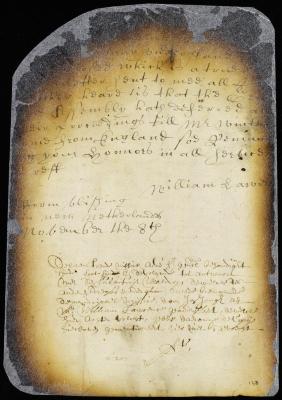 Letter from William Lawrence to the director-general