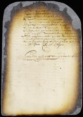 Order imposing a fine of 50 guilders on Nicolas Booth for conveying passengers to Virginia without a pass