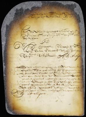 Information lodged by the magistrates of Flushing against John Bound (Bowne) for holding meetings of "that abominable sect called Quakers"