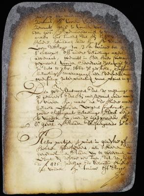 Suit brought by Severyn Laurens against Augustine Heermans