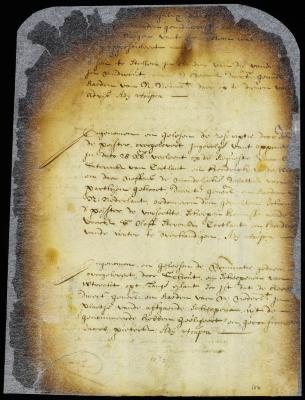 Order of Johannes de Peyster to deliver up a certain mortgage to the trustees of the bankrupt estate of Gilles van Brugge