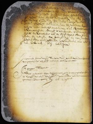 Summons to Jan Jansen ver Ryn to answer a plea of debt brought by Timotheus Gabry