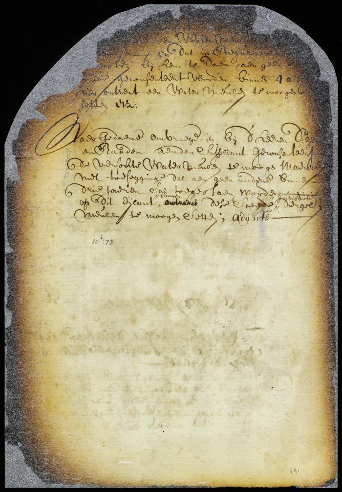 Minute permitting Abraham Jansen to erect a water mill in New Amsterdam