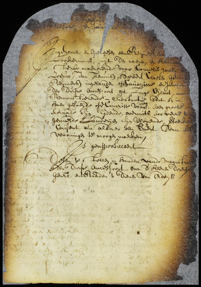 Order referring to the magistrate of Amesfoort a petition of proprietors of lands at Canarisse for leave to establish a hamlet there