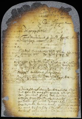 Minute that Anthony Jansen from Salee had inquired whether he was indebted to the company for his land near Gravesend