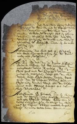 Proposals communicated to Oratanim, Sachem of Hackinkesacky, and Mattanou, Sachem of Nayack