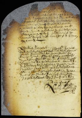 Report of lieutenant van Couwenhoven and others of their ill success in raising volunteers in the English towns on Long Island