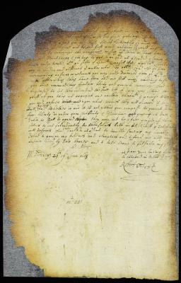 Letter from Robert Treat to director Stuyvesant