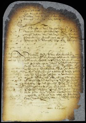 Minute of information furnished of an intended massacre of the whites on the North river