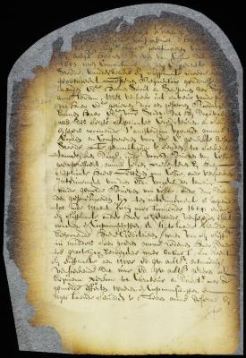 Petition of Christina Steentgens, widow of Gabriel d'Haes, for the appointment of curators over his estate