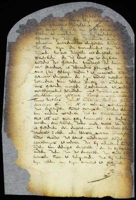 Declaration of Jan van Cleef, of New Utrecht, respecting the gathering of an English force at Jamaica, L. I.