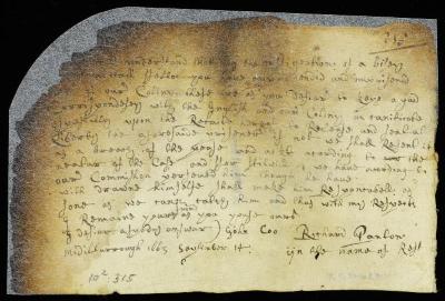 Letter from John Coo and Richard Panton to fiscal de Sille