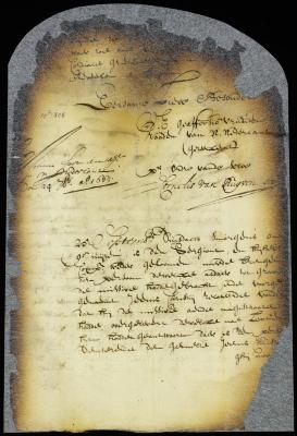 Minute of the return of a military force from Gravesend with James Christie