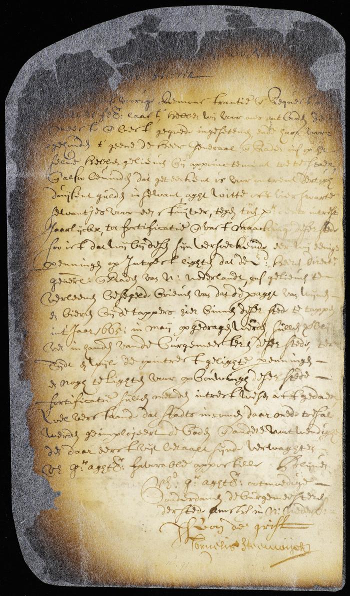 Letter from burgomasters to the director and council