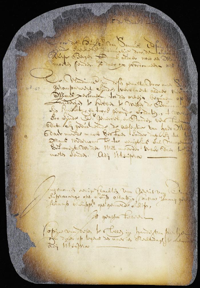 Minute that Samuel Edsal had sent four men to his farm at Bergen