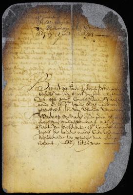 Order confirming an attachment levied by Fredrick Philipse on money due Cornelis Barentse Slecht