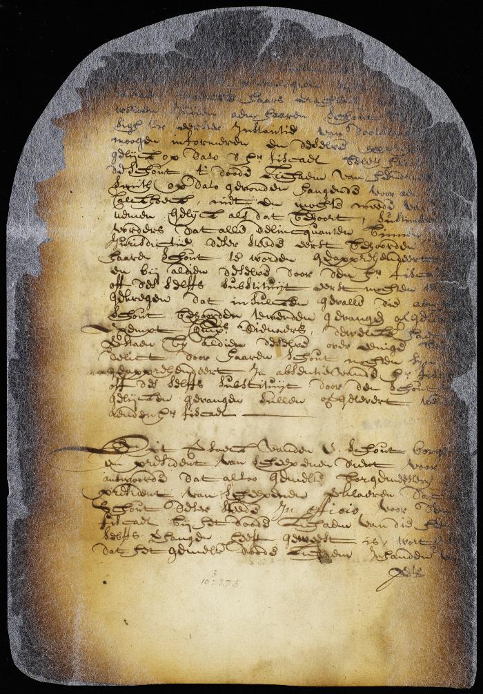 Minute of application of the burgomasters and schepens of New Amsterdam for the delivery of the body of Hendrick Jansen to the city sheriff 