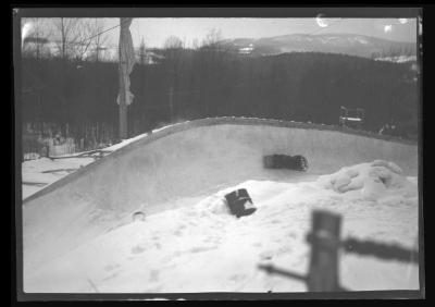 The Mt. Van Hoevenberg Olympic bobsled run at Lake Placid, N.Y.