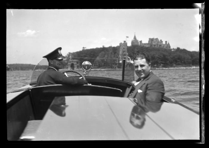 Patrol boat on St. Lawrence River at Clayton, N.Y., Mr. Halpin