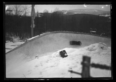 The Mt. Van Hoevenberg Olympic bobsled run at Lake Placid, N.Y.