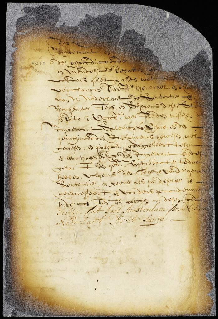 Judgment in the case of Solomon la Chair vs. Jan Laurens