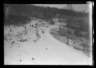 The Mt. Van Hoevenberg Olympic bobsled run at Lake Placid, N.Y.