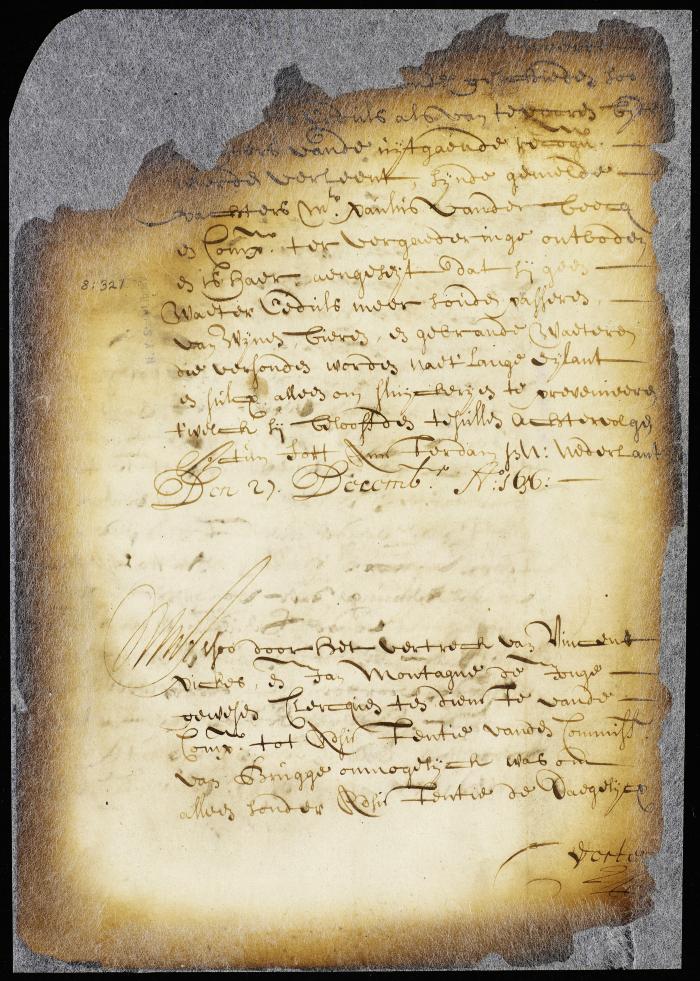 Order to Paulus van der Beecq not to grant permits for wines or other liquors exported to Long Island