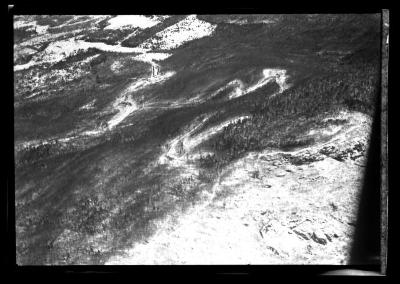 Aerial views of bobsled run at Lake Placid