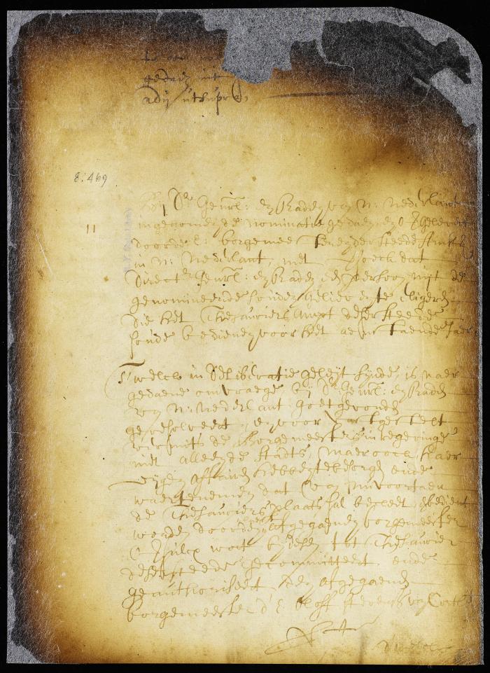 Order to sheriff de Sille to assist the guardians and trustees of Jacob van Couwenhoven's children