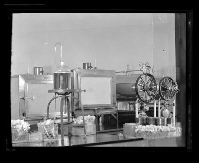 Lab equipment at the experimental shellfish hatchery in Bayville Bridge, N.Y.