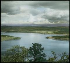 Panorama Northeast from Mt Defiance, Showing Lake Champlain and the Position of Fort Ticonderoga and Fort Independence