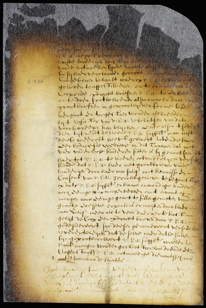 Petition of Johanna de Laet, widow of Johan de Hulter