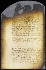 Minute of application for an increase of wages by Bartholameus van Schel and other masons to complete the stone wall around fort Amsterdam
