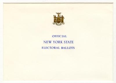 Official New York State Electoral Ballot envelope for the 1984 Election