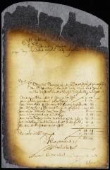 Taxed bill of costs of Matheus de Vos