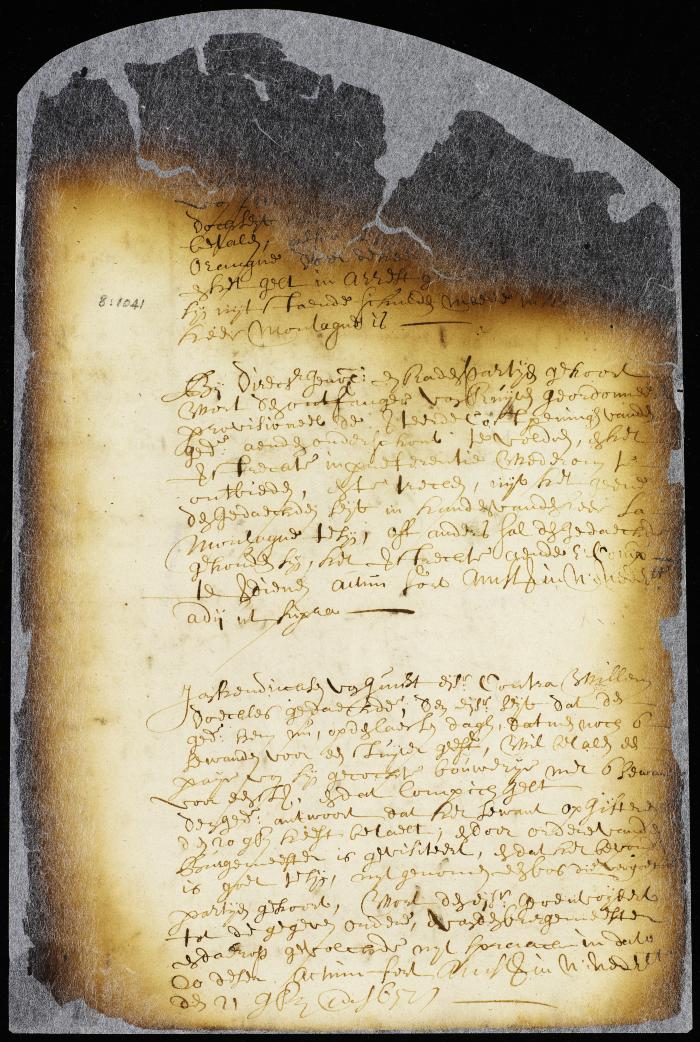 Order referring a claim of Jan Hendricksen van Gunst against William Doeckles to the burgomasters and schepens