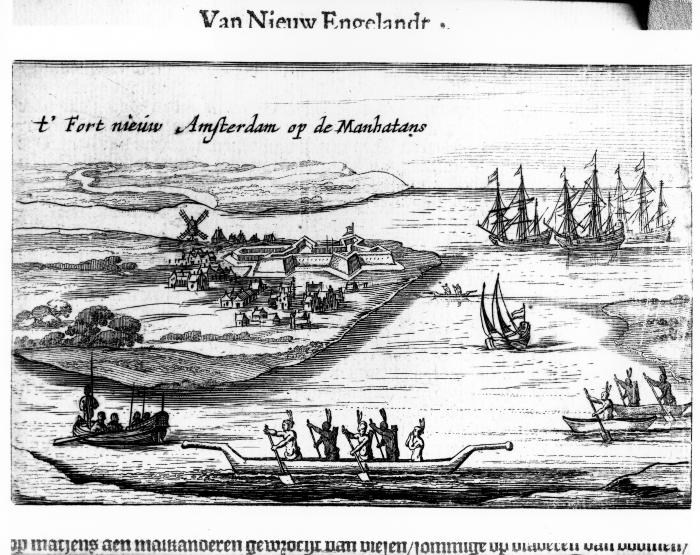 Art. View of New Amsterdam about 1630