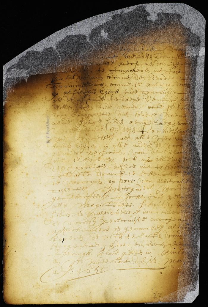Summons of the thieves escaped from Fort Amsterdam to return [Copy of Volume 6:39b]