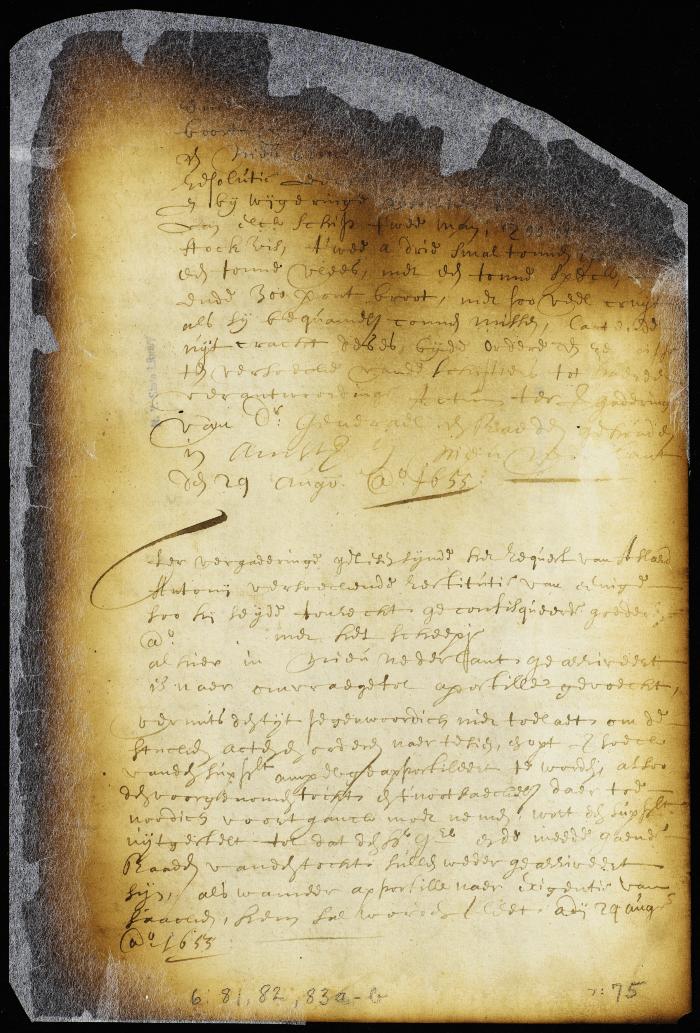 Order postponing the consideration of a petition of Allard Anthony for return of some confiscated goods [Copy of Volume 6:82]