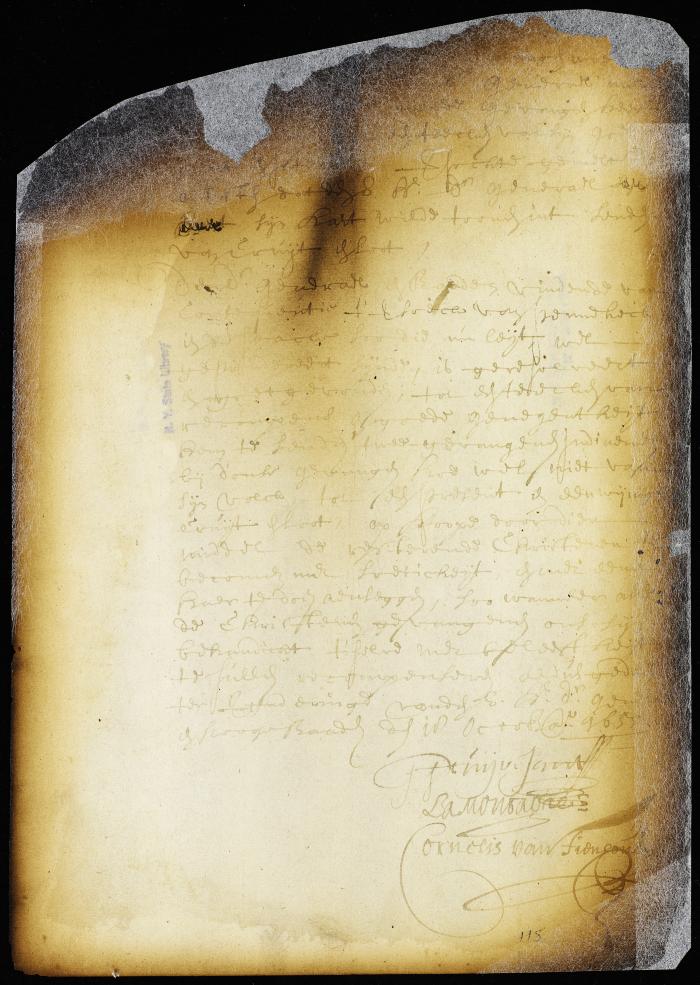Minute of the return of 14 captives by Pennekeck, chief of Achkinkeshacky, and of presents made him in consequence [Copy of Volume 6:108]