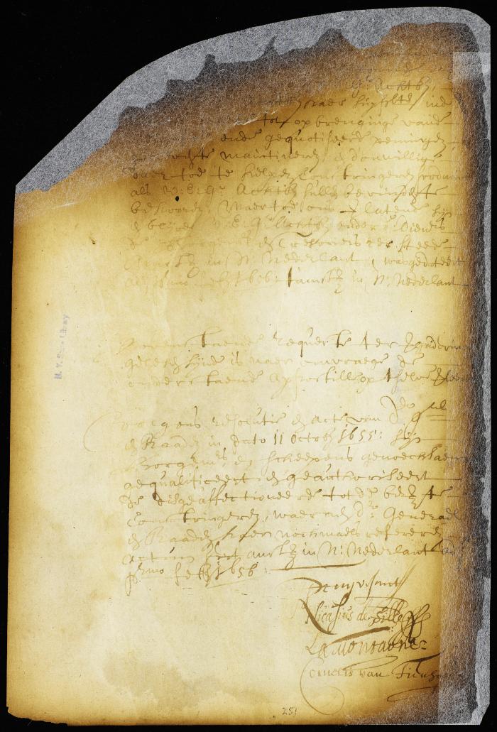 Answer to the petition of the burgomasters for power to collect the assessment made for the repair of the public works [Copy of Volume 6:264]
